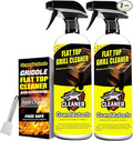 Flat Top Grill Cleaner Kit Grill &amp Griddle Cleaner - Non-Toxic Food Safe &amp Non-Caustic Formula Removes Burnt-On Grease/Carbon (2 Pcs + Cleaning Tools)