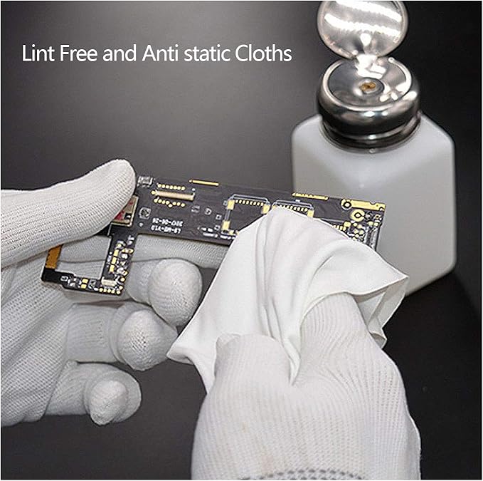 AAWipes Cleanroom Cloth Wipes 9x9 (Bag of 150 Pcs) Double Knit 100% Polyester Wipers Lint Free Cloths with Ultra-fine Filaments Laser Sealed Edge Class 100 Cloths Ultra-soft Wipes CP14009