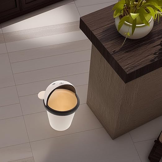 Bear Shaped Wastebasket Trash Can 10L Plastic Swing Lid Bathroom Kitchen Bedroom Home Office Storage Bin for Room