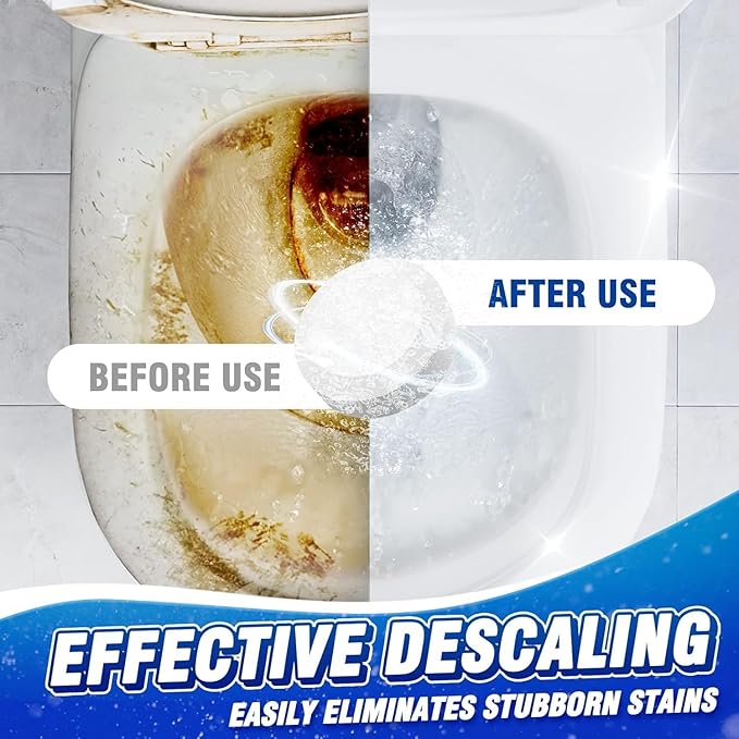 Vacplus Toilet Bowl Cleaners - 24 PACK Household Toilet Cleaner Automatic Toilet Bowl Cleaners with Bleach Sustained-Release Toilet Tank Cleaners for Deodorizing and Descaling 1.76 Ounces Each