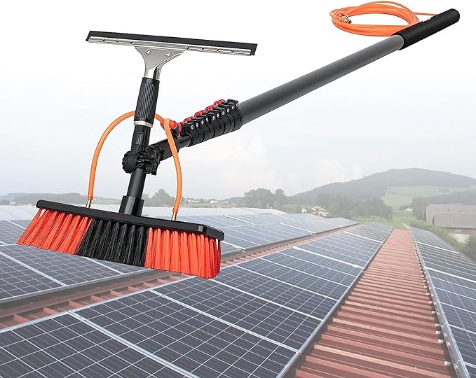 Water Fed Telescopic Window Cleaning Pole 30ft Brush Cleaner for Trucks Conservatory Roof Photovoltaic Panel Roof Cleaning Tools Kit
