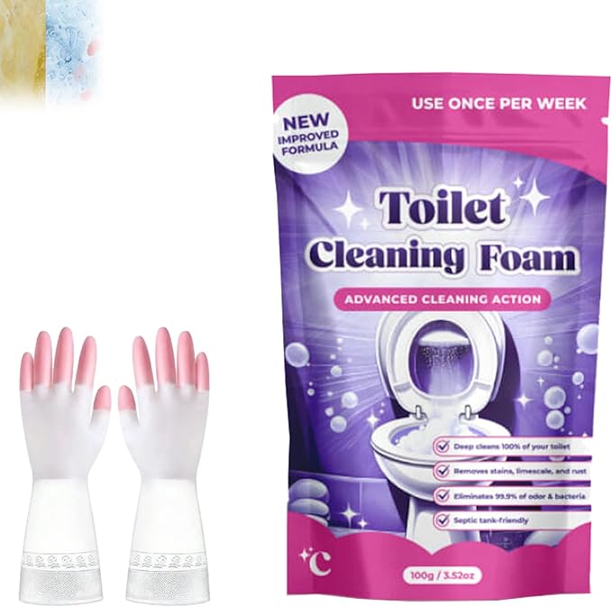 Upgrade Toilet Bowl Cleaner for Sparkling Clean Touch Free Foaming Cleaning Powder (1pcs)