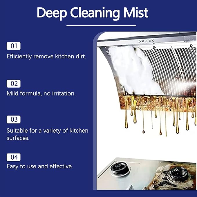 Deep Cleaning Mist Lemon Zest 200ml Fast-Acting Kitchen and Bath Cleaner 3X Cleaning Power