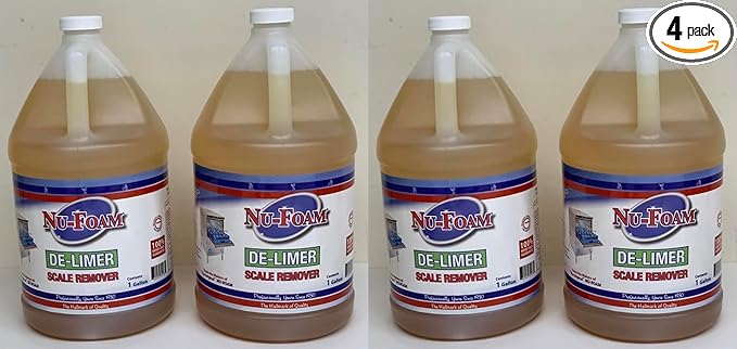 Nu-Foam De-Limer Lime Scale Remover- 1 Gallon- Pack of 2 (4 Gallon)