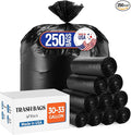 Delxo 30-33 Gallon Trash Bags 250 Count – Medium Duty Garbage Bags Thick Durable &amp Puncture-Resistant Plastic Bolsas para basura Perforated Design– Made in USA for Kitchen Yard Office (Black