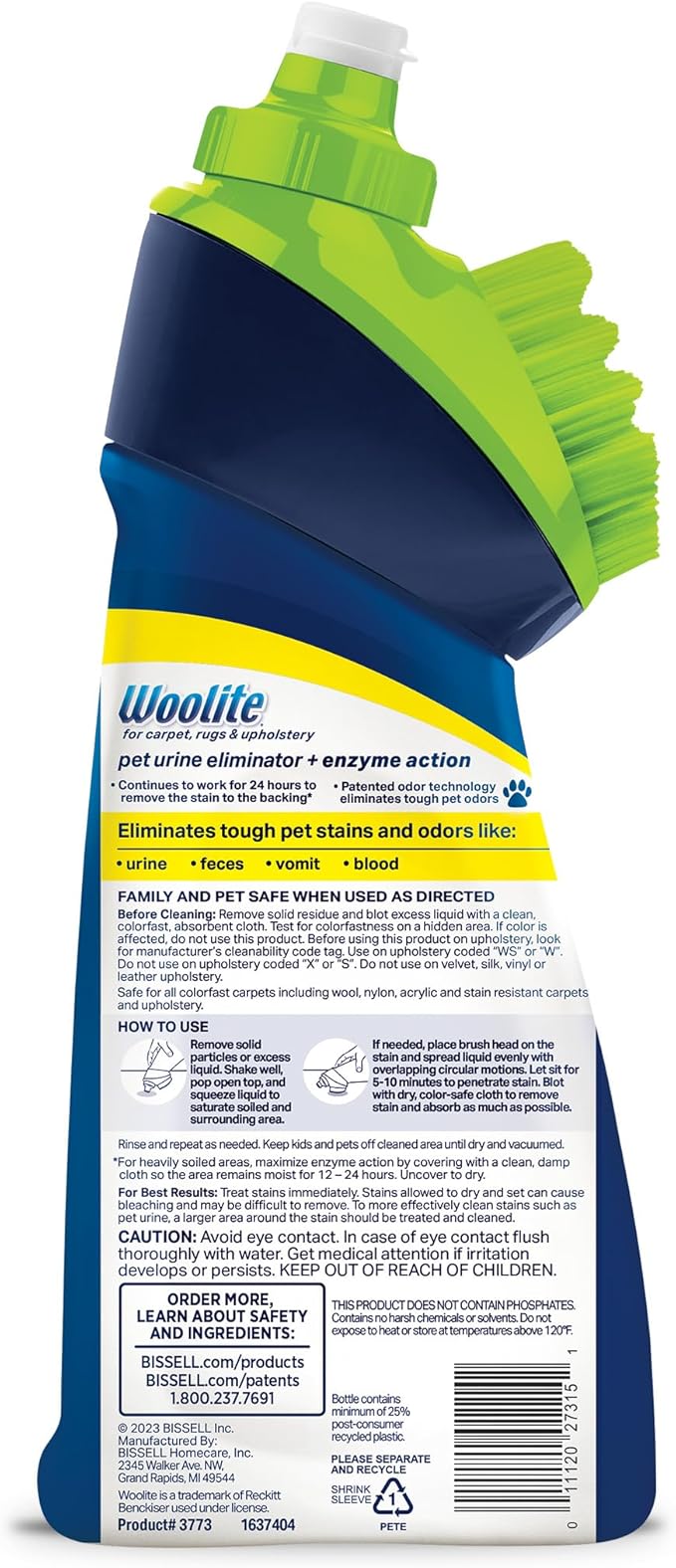 Bissell Woolite Pet Urine Eliminator with BrushHead 4PK 3773L