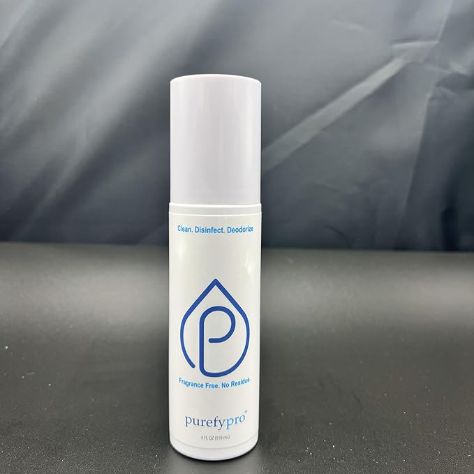 Purefypro Disinfectant Spray (4oz 2pk) - Kills 99.9999% Norovirus Flu and Hepatitis Viruses HIV Virus Monkeypox Viruses MRSA VRE E Coli Drug Resistant Germs Fungi No Rinse No Residue