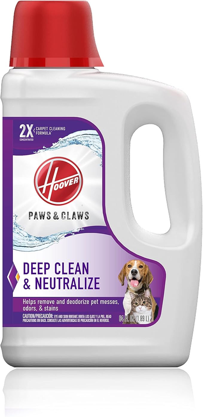 Hoover Power Scrub Deluxe Carpet Cleaner Machine &amp Paws &amp Claws Deep Cleaning Carpet Shampoo with Stainguard &amp Renewal Deep Cleaning Carpet Shampoo Concentrated Machine Cleaner Solution