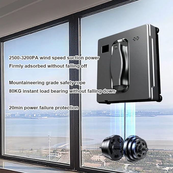 Dual Water Jet Window Cleaner Square Automatic Glass Cleaning Robot Intelligent Planning High Automatic Exterior Windows Home Remote Control Electric Window Cleaner