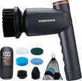 Electric Spin Scrubber Bathroom Shower Scrubber with LCD Display 2 Speeds Electric Scrubber for Cleaning with 6 Replaceable Heads 4-Hour Runtime‌ Cleaning Brush for Kitchen/Car Gray-Black
