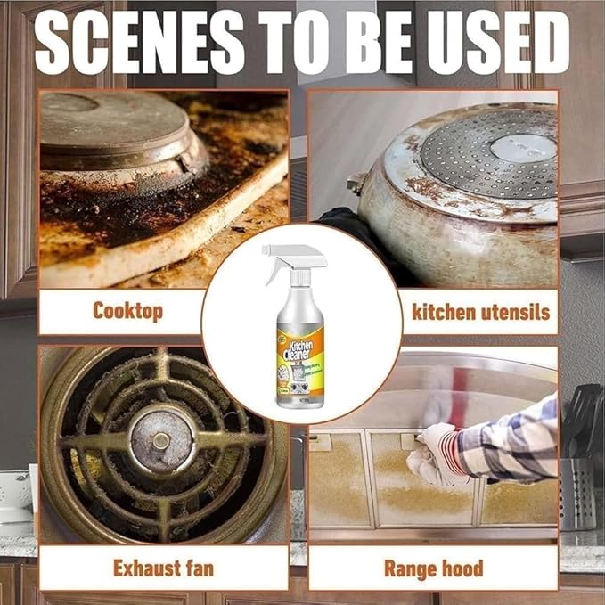 1/2/3/4Pcs Kitchen Foam Cleaner Powerful Clean Kitchen Oil Stains Kitchen Bubble Cleaner Spray Kitchen Cleaner Spray All-Purpose Kitchen Pots and Pan Cleaner(4PCS)