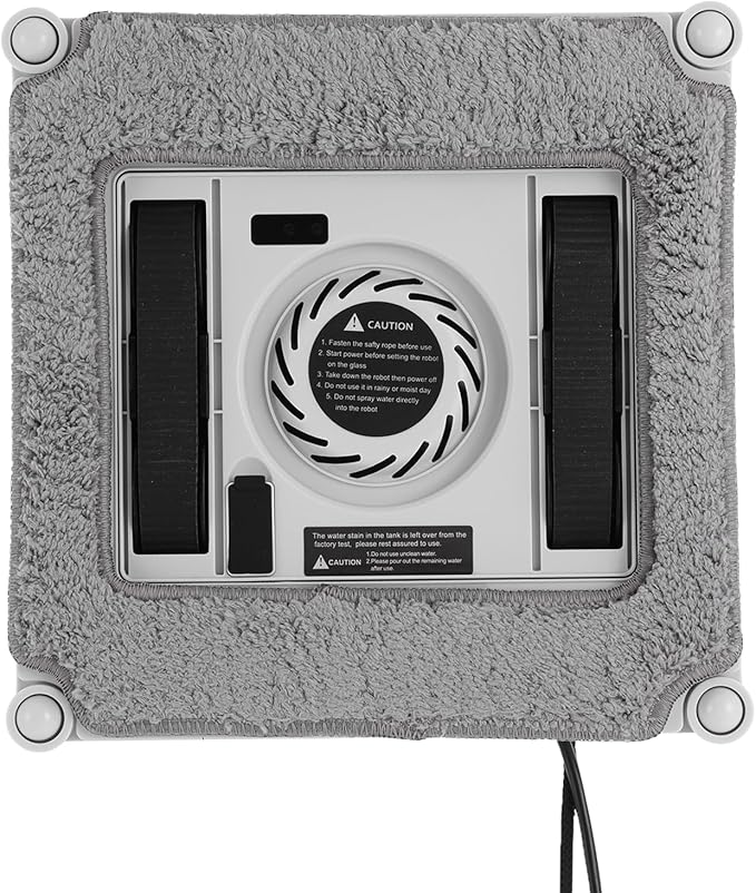 LYNICESHOP Automatic Window Cleaner Robot with Dual Spray2500Pa Smart Glass Cleaner APP/Remote Control 297lbs Safety Rope and 16.4ft Cable for High-Rise Windows HomeOffice (White + Light Green)