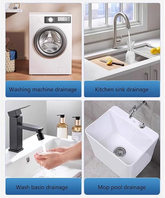 Effective Drainages Solution Smell-Proof Triples Sink Connector Drain Interfaces Simple Install for Bathroom