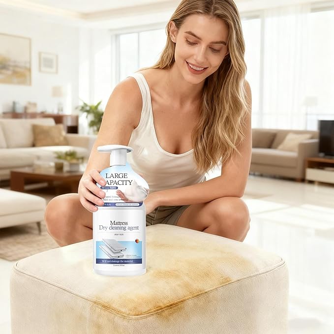 Mattress Stain Remover 300ml Plant-Based Quick-Drying Spray for Sofa Bed Carpet Couch Rug Upholstery Fabric Furniture Laundry Cleaning