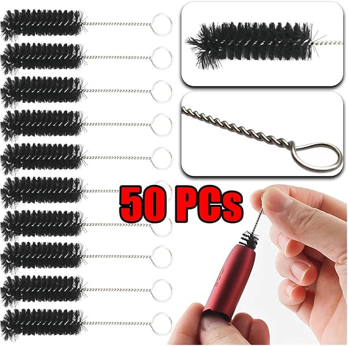 Nylon Tube Cleaning Brushes Set for Straws Bottles Keys(Small 10PCs)
