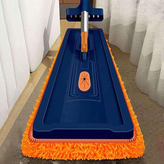 Dust Mops for Floor Cleaning - 42cm Flat Washable 360 Degree Rotating Reusable ToolHousehold Cleaning Accessories | for Dust Wood Hardwood Home Kitchen Living Room Balcony Classroom