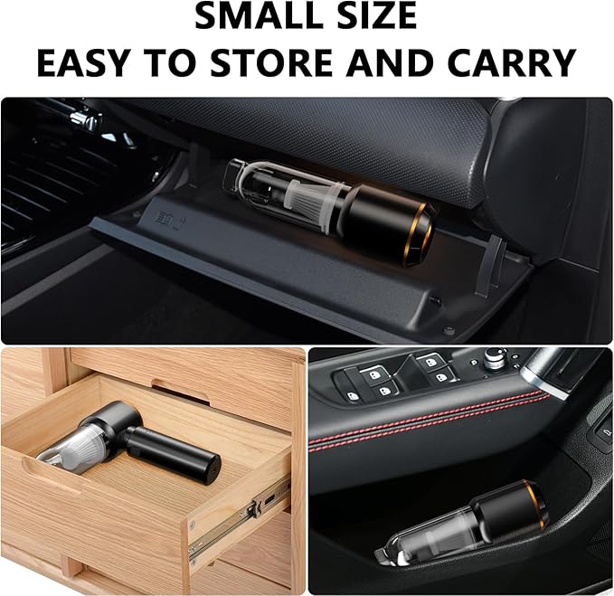 Professional Car Vacuum Cleaner 20000Pa Powerful Handheld Vacuum for Car Interior Cleaning Portable Cordless Mini Vacuum with Brushless Motor &amp Crevice Tool for Car