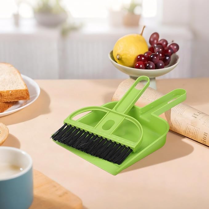 Healifty 24 Sets Mini Broom and Dustpan Set: Portable Desktop Cleaning Tools for Desk Keyboard Pet Hair - Small Hand Broom with Dust Shovel for Home Office