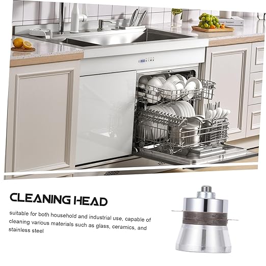 OUNONA Industrial Ultrasonic Dishwasher Cleaner Head Powerful Transducer for Deep Cleaning Glass and Ceramic Portable and Effective for Jewelry Retainers