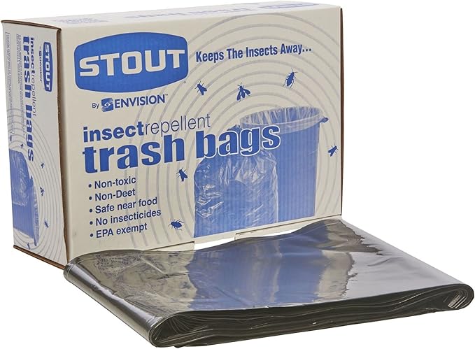 Stout P4045K20 Trash Garbage Bags 45gal 2mil 40 x 45 Black 65/Box