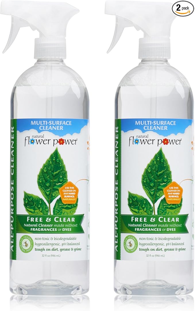 All-Purpose Cleaner Concentrate - Makes 32 Fl Oz Just Add Water - Multi-Surface Cleaning Spray Non-Toxic No Harsh Fumes or Chemicals Child &amp Pet Safe - Free &amp Clear (Unscented)