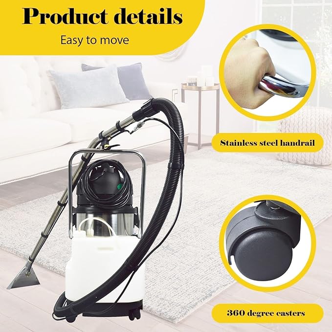 Commercial Carpet Cleaner Machine 30L 1000W 3-in-1 Carpet Vacuum Extractor for Carpets Curtains Sofa 110V