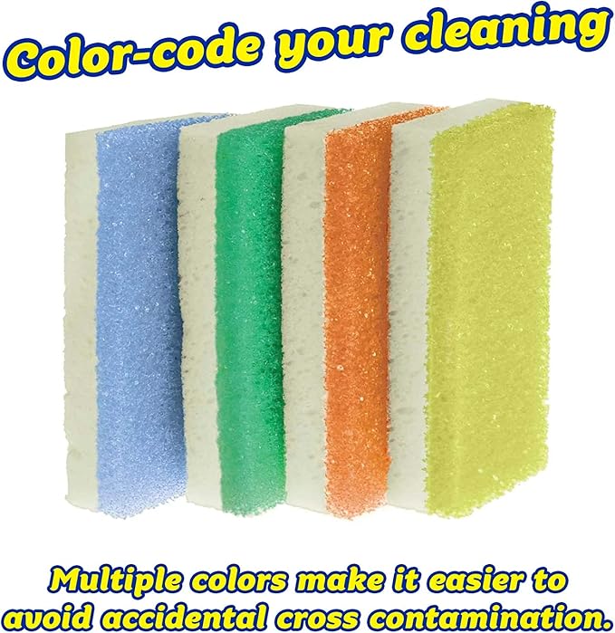 Scrub Daddy Extra Large Sponge Daddy - Bulk Kitchen Sponges for Cleaning Different Rooms &amp Surfaces - Dual-Sided Dish Scrubber with FlexTexture Foam (18 Count)