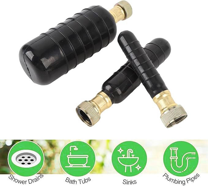 Premium Rubber Drain Bladder Kit for 1-6 Inch Pipes 3PCS Drain Bladders for Main Drains and Outdoor Sewers Effective Pipe Sealing