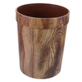 Elegant Swing Lid Trash Can Classic Wood Grain Bin for Kitchen Living Room Home Office