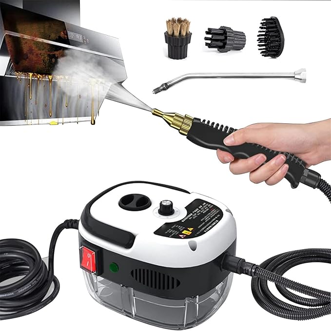 Handheld High Pressure Steam Cleaner Portable Steam Cleaning Machine with Water Tank Household Steam Cleaner for Kitchen Bathroom Furniture Car
