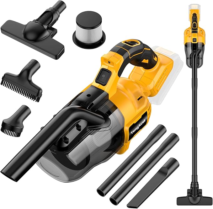 Cordless Vacuum Cleaner for Dewalt 20V MAX Battery Handheld Vacuum Cleaner for Home Car Hardwood Floor Carpet Portable Shop Vacuum with Washable HEPA Filter(Battery Not Included)