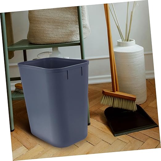 LIFKOME Square Basket 15l Wastebasket for Office Bathroom Kitchen Compact Grey