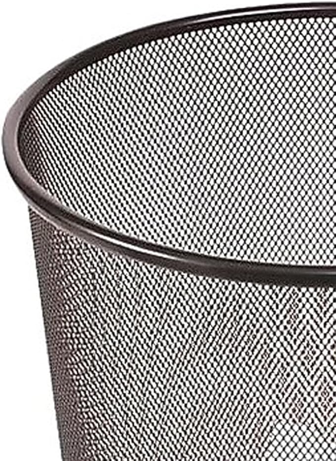 Staples Indoor Black Trash Can Without Lid Steel Mesh 5 Gal. 2/Pack