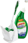 Tribello LIBMAN Toilet Brush and Holder Set with Toilet Bowl Cleaner - Bathroom Cleaner Set - Bathroom Cleaning Supplies - Includes: Bowl Brush Fast Drying Caddy 32 fl. oz. Stain Remover Soap