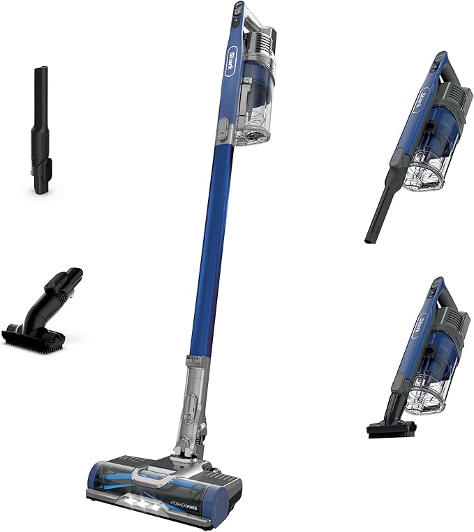 Shark Cordless Vacuum Cleaner with HEPA Filter Lightweight Portable Rechargeable Powerful Pet Hair Pickup Removable Handheld Crevice Tool Dusting Brush 50-min Runtime Blue IZ363HT