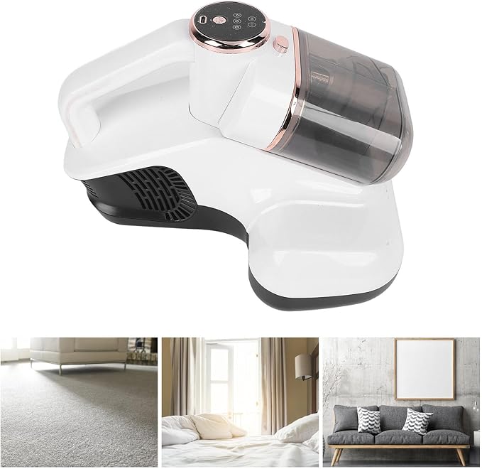 Bed Mattress Vacuum Cleaner 10000Pa Strong Suction Handheld Bed Steamer Couch Steam Cleaner with 400ml Dustbin for Pillows Sheets Sofa Plush Toys