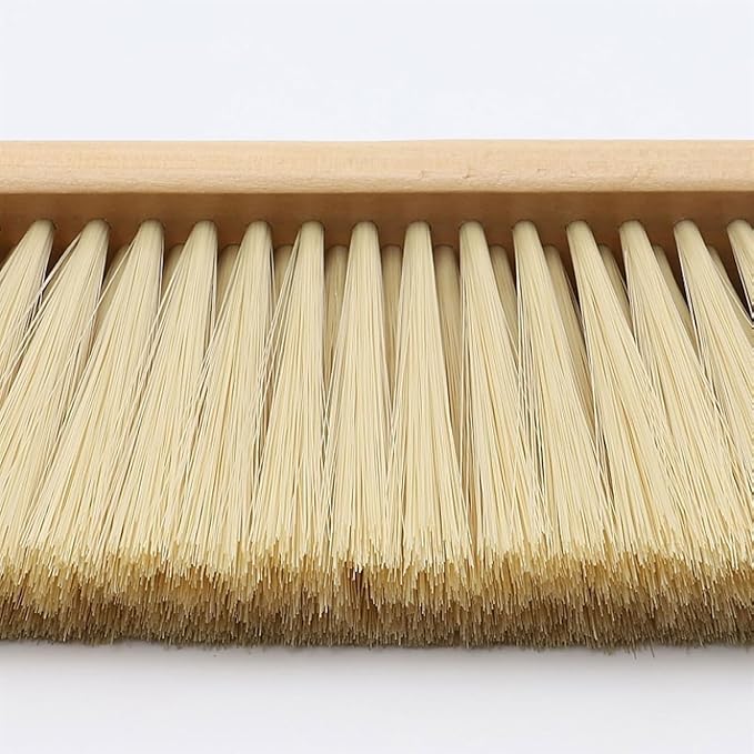 Whisk Broom Hand Held Hand Broom Wood Drafting Brush Soft Bristles Not Easy to Fall Off Bench