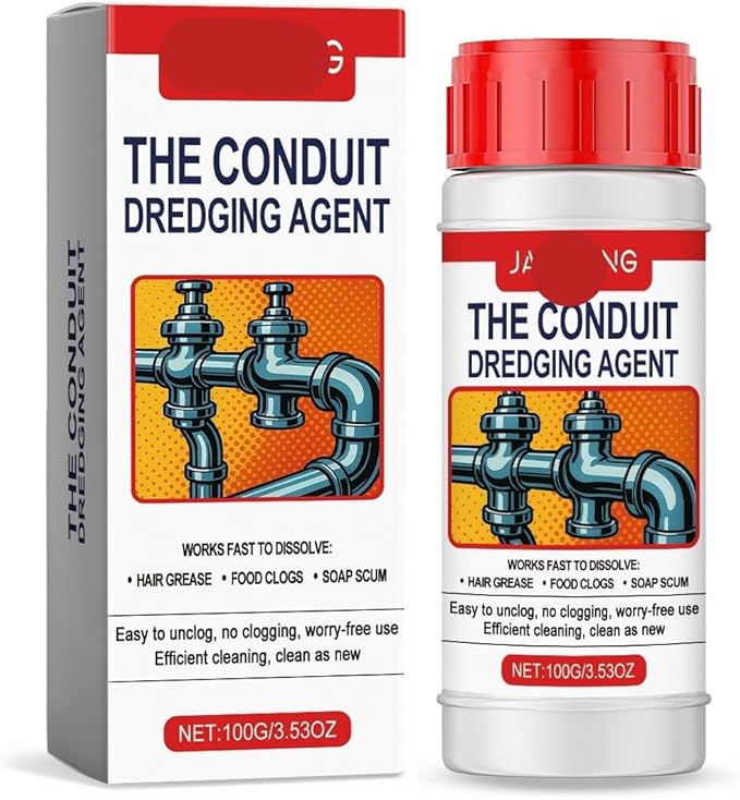 Pipe Dredge Agent - Fast-Acting Drain Cleaner for Grease Hair &amp Food Residue Eliminates Clogs &amp Odors(1PCS)