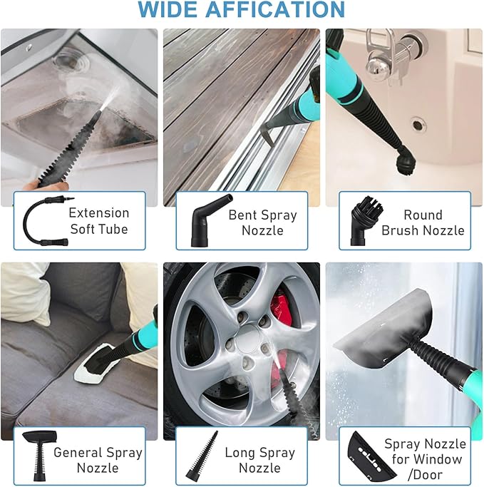 Handheld Steam Cleaner Portable High Pressurized Steam Cleaning Machine with 10PCS Accessory Multi-Purpose Steamer for Upholstery
