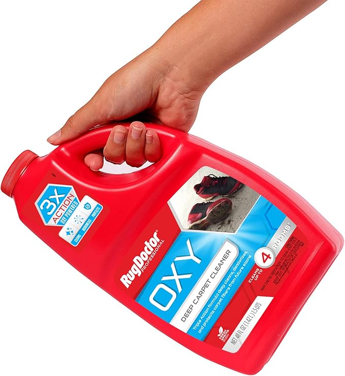 Rug Doctor Triple Action Oxy Deep Carpet Cleaner 48 oz. Deep Cleans Deodorizes &amp Protects Concentrated Professional-Grade 3X Action Formula