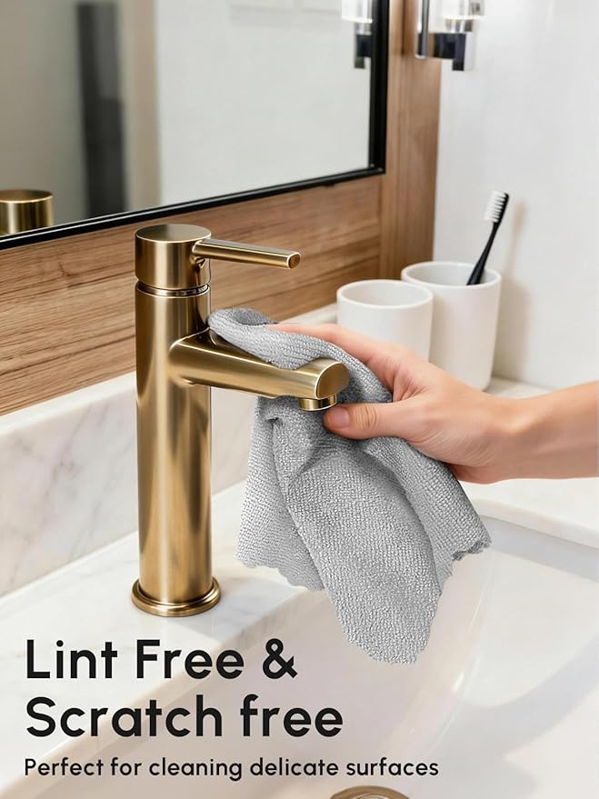 Microfiber Cleaning Cloths Roll 75 Pack Tear Away Microfiber Towels Roll 12 x 12 Lint Free Rags Reusable Cleaning Cloths Washable Scratch FreeUltra Absorbent Dish Rags(Grey)