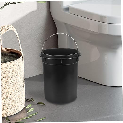 Cabilock Rubbish Bin for Wastebasket Handle Space-Saving Trash Holder for Bedroom Kitchen Bathroom and Living Room