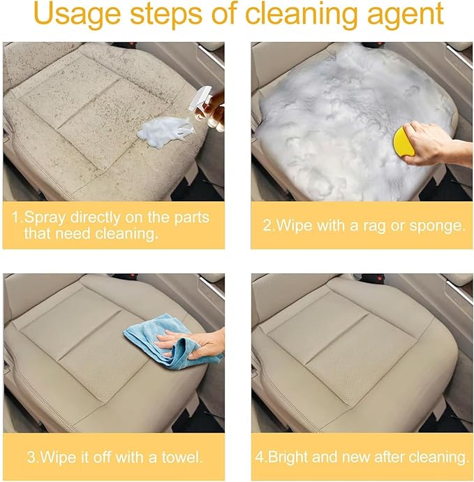 Multi-purpose Foam Cleaner Car Interior CleanersUpholstery Cleaners for Cars SeatsEspuma Para Limpiar Asientos De Carro (2 100ML)