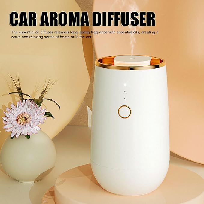 Desktop Diffuser Air Freshener Compact Long Lasting Fragrance Car Fragrance Diffuser Practical Versatile for Vehicle (White)