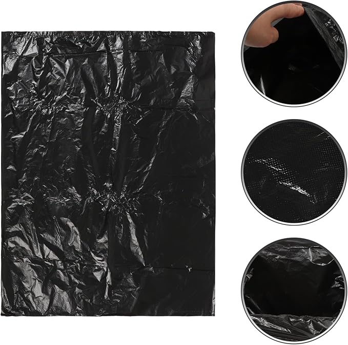 25 Pack of 80x100cm Thickened Hdpe Trash Bags Leakproof Durable for Home Office Use