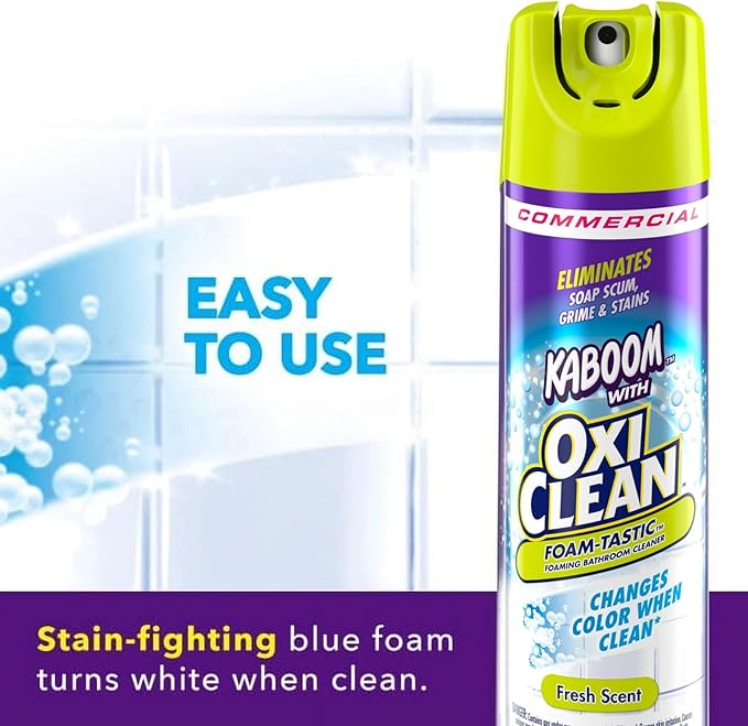 Kaboom 5703700071CT Foamtastic Bathroom Cleaner Fresh Scent 19 oz Spray Can 8/Carton