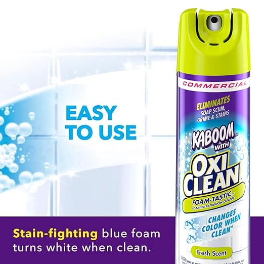 Arm &amp Hammer 57037-35270 Kaboom Foam-Tastic with OxiClean Fresh Scent 19 oz (Pack of 8)