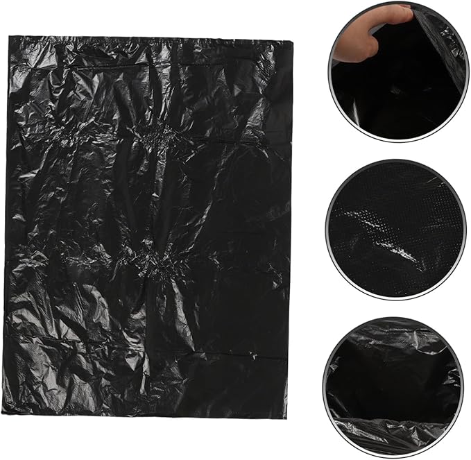GALPADA 25pcs Thickened Black Trash Bags Heavy Duty Garbage Liners for Kitchen Bathroom Office Home Waste Disposal and Garbage Bags