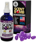 Scent Bomb Air Freshener Spray Long-Lasting Odor Eliminator for Home &amp Car Effective Deodorizer Spray for Kitchen Bathroom Fresh Room Spray &amp Smell Neutralizer Jolly Grape