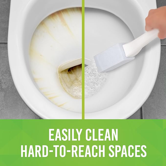EarthStone Toilet Cleaning Block with 9 EZ-Grip Built-In Handle Removes Hardwater and Rust Stains Made in the USA 2-Pack